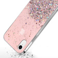 Telefontok a iPhone XR, Glittery, rózsaszín