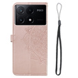 Pattintható tok a Xiaomi Poco X6 Pro 5G, Mandala, rózsaszín rose gold