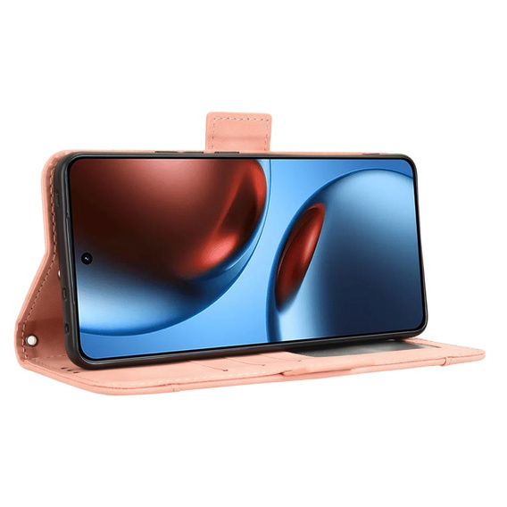 Pattintható tok a Realme GT 7 / 7T, Card Slot, rózsaszín