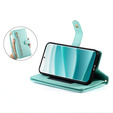 Pattintható tok a Xiaomi Redmi Note 14 Pro 5G / Poco X7 5G, Wallet Zipper Pocket, zöld