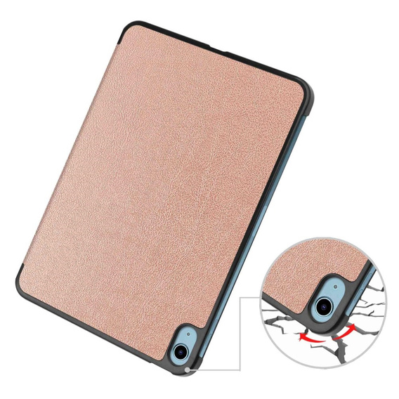 Tok iPad 10.9 2022 10 Gen, Smartcase tolltartóval, rózsaszín