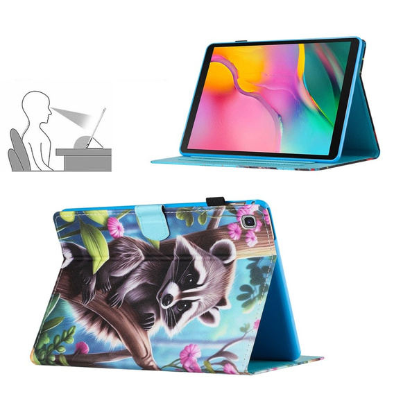 Tok Samsung Galaxy Tab S6 Lite 2022 / 2020, pánttal, raccoon