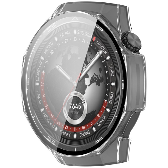 2in1 tok + edzett üveg a Huawei Watch GT 5 Pro 46mm-hoz, átlátszó