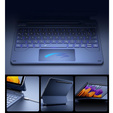 Billentyűzet tok Samsung Galaxy Tab S10 Lite / S10 FE / S9 FE / S9, Dexnor Magnetic Keyboard Touchpad, kék