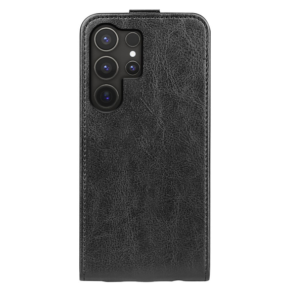 Pattintható tok a Samsung Galaxy S25 Ultra, Flip, fekete