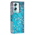 Pattintható tok a Oppo A79 5G, Wallet, Sakura, kék