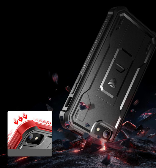 Páncélozott tok a iPhone 7 / 8 / SE 2020 / SE 2022, Dexnor Full Body, fekete