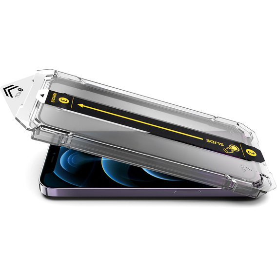 2x edzett üveg iPhone 12 / 12 Pro, ERBORD Easy App Full Screen Protector