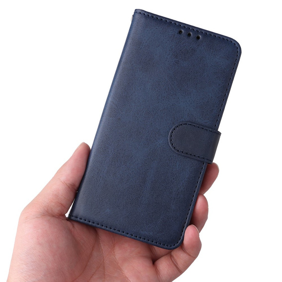 Pattintható tok a Samsung Galaxy A34 5G, Leather Wallet, sötétkék