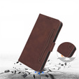 Pattintható tok a Samsung Galaxy M15 5G, Card Slot, barna