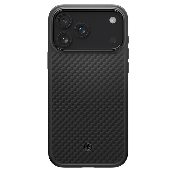 Spigen Enzo Aramid MagSafe tok iPhone 17 Pro készülékhez, szénfekete színben