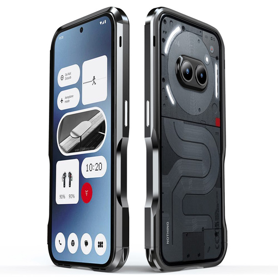 Teletok LUPHIE Nothing Phone 2a / 2a Plus-hoz, Armor Bumper, fekete