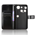 Pattintható tok a Nothing Phone 3 5G, Crazy Horse Wallet, fekete
