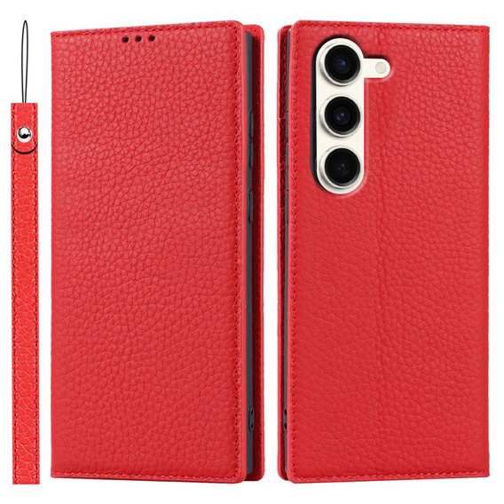 Bőr tok a Samsung Galaxy S23 Plus, ERBORD Grain Leather, piros