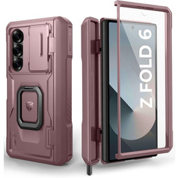 Páncélozott tok a Samsung Galaxy Z Fold 6 5G, Dexnor Full Body S-Pen Slot, rózsaszín