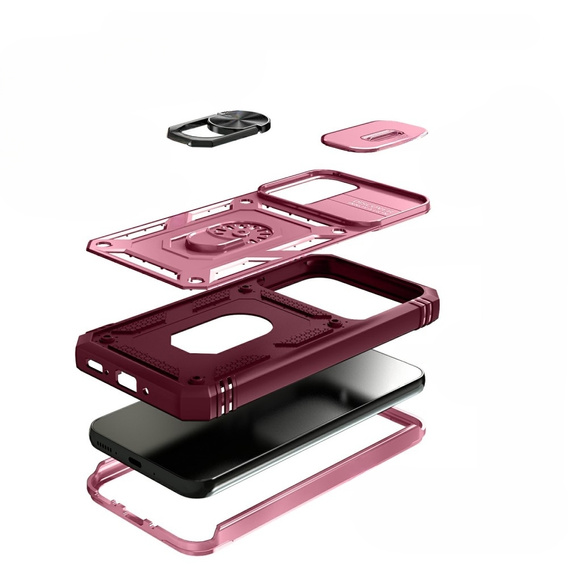 Telefontok a Samsung Galaxy A54 5G, CamShield Slide, rózsaszín / Maroon