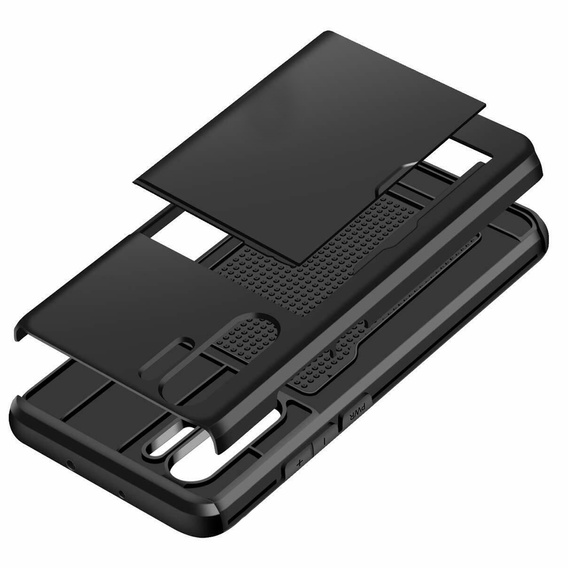 Telefontok a Huawei P30 Pro, Sliding Card Holder, fekete