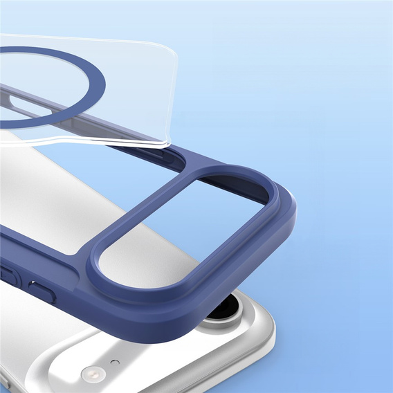 Dux Ducis tok iPhone Air, Skin X Pro, pánttal, MagSafe-hoz, tengerészkék