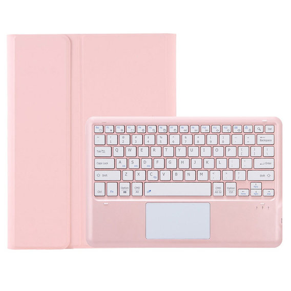 Tok + billentyűzet Samsung Galaxy Tab S9+, Leather Pen Slot TouchPad, rózsaszín rose gold