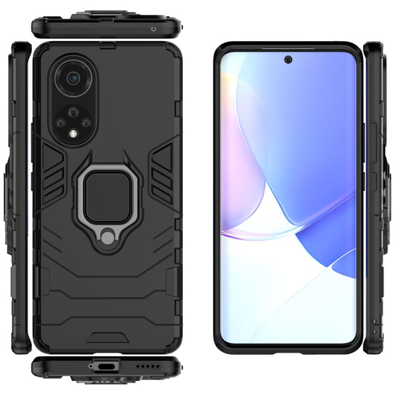 Telefontok a Huawei Nova 9, Kickstand Ring, fekete