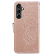 Pattintható tok a Samsung Galaxy S23 FE, Butterfly, rózsaszín rose gold