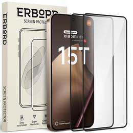 2x ERBORD 3D edzett üveg a Xiaomi 15T-hez