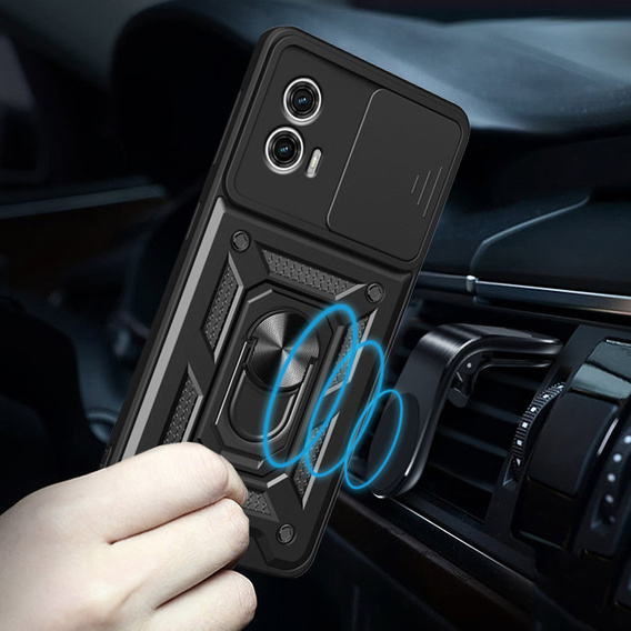 Telefontok a Motorola Moto E14, CamShield Slide, fekete