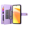 Pattintható tok a Oppo Reno 13 5G, Wallet Zipper Pocket, lila