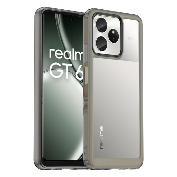 Telefontok a Realme GT 6 / 6T, Fusion Hybrid, átlátszó / fekete
