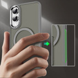Tok Samsung Galaxy S25 Edge, Kickstand Matt Case, MagSafe, titánium szürke