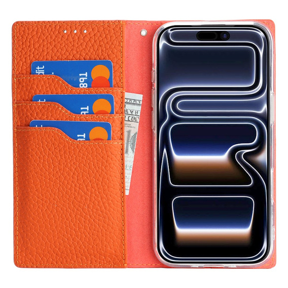Litchi Skin Grain flip tok iPhone 17 Pro-hoz