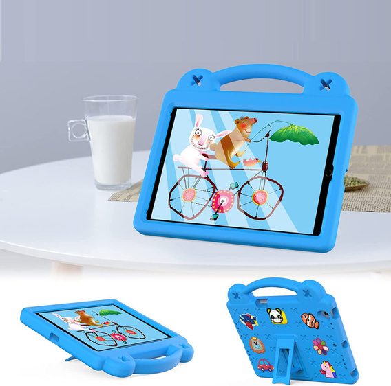 Gyermek tok Lenovo Tab M10 X505F X605F / Tab P10-X705F/L / Huawei T5 10.1, Cute Patterns, állvánnyal, kék