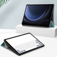 Tok Samsung Galaxy Tab S9 FE+ Plus, Smartcase tolltartóval, zöld
