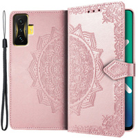 Pattintható tok a Xiaomi Poco F4 GT, Mandala, rózsaszín rose gold