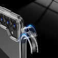 Tok a Samsung Galaxy A25 5G készülékhez, Fusion hibrid tok, MagSafe-hoz, átlátszó + 9H üveg