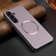 Telefontok a Samsung Galaxy A56 5G, Leather Hybrid MagSafe, lila