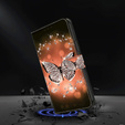 Pattintható tok a Xiaomi Redmi Note 12 4G, Wallet, butterfly and crystals, fekete