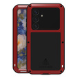 Love Mei Telefontok a Samsung Galaxy S25, armored with glass, piros