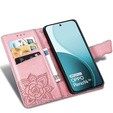 Pattintható tok Oppo Reno 14, Butterfly, pénztárca, rózsaarany