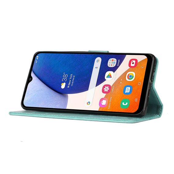 Pattintható tok a Samsung Galaxy A14 4G/5G, Mandala Flower, zöld