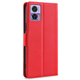 Pattintható tok a Motorola Edge 30 Neo 5G, Wallet Thin Magnet, piros