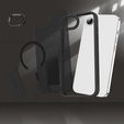 Tok Iphone 16E, Kickstand Matt Case, MagSafe, fekete