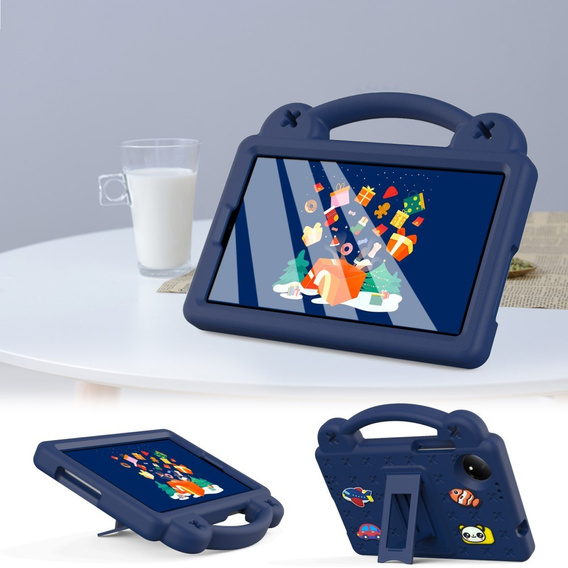 Gyermek tok Xiaomi Redmi Pad SE 8.7", Cute Patterns, állvánnyal, sötétkék