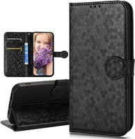 Flap tok Samsung Galaxy M15 5G, Wallet Rhombus, fekete