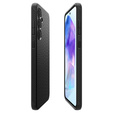 A Spigen tok Samsung Galaxy A55 5G, Liquid Air, fekete + 9H edzett üveghez