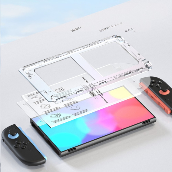 2 db edzett üveg kijelzővédő készlet applikátorral – Nintendo Switch 2