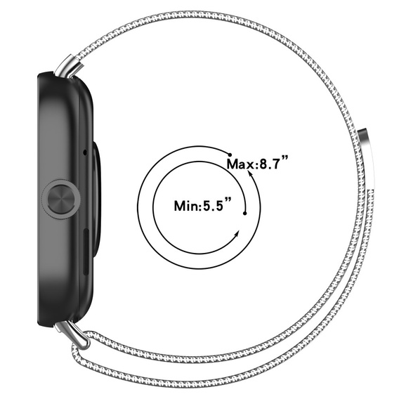 Acél karkötő a Xiaomi Redmi Watch 4 / Smart Band 8 Pro készülékhez