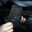 Páncélozott telefontok a Samsung Galaxy A55 5G, Nox Case Ring, fekete