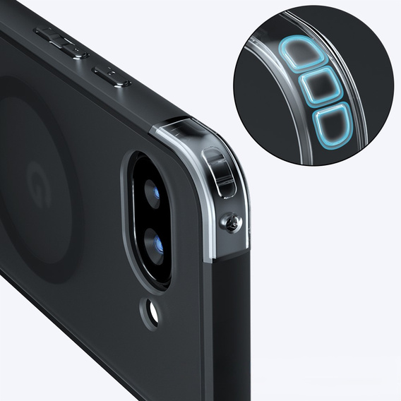 Tok Google Pixel 9A-hoz, MagSafe, ERBORD Matt Case, fekete