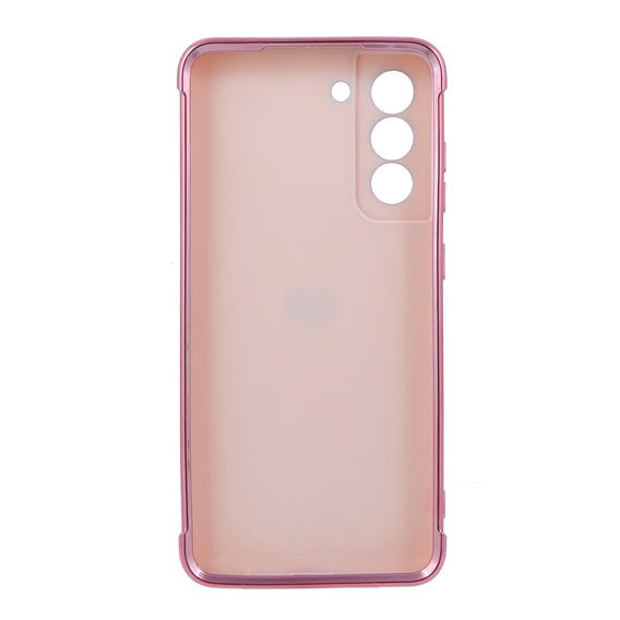 Telefontok a Samsung Galaxy S21 FE, Electro heart, rózsaszín rose gold